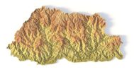 STL file of Bhutan map for CNC and 3D printing