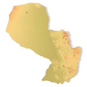 STL file of Paraguay map for CNC and 3D printing
