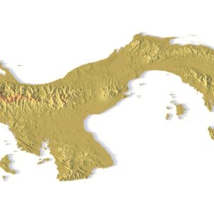STL file of Panama map for CNC and 3D printing