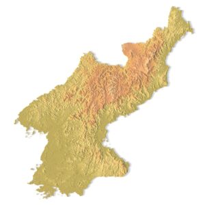 STL file of North Korea map for CNC and 3D printing