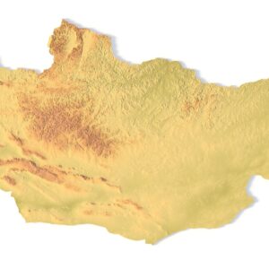 STL file of Mongolia map for CNC and 3D printing