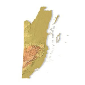STL file of Belize map for CNC and 3D printing