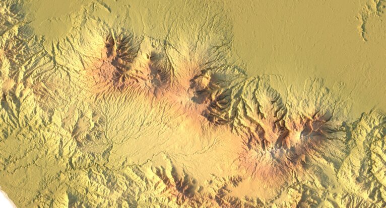 Digital elevation terrain of Costa Rica in STL format