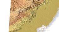 Digital elevation terrain of Belize in STL format