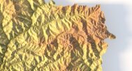 Digital elevation terrain of Bhutan in STL format