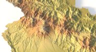 Digital elevation terrain of Panama in STL format