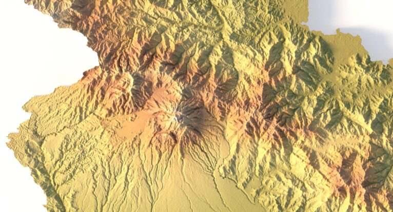 Digital elevation terrain of Panama in STL format