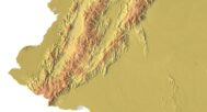 Digital elevation terrain of Colombia in STL format