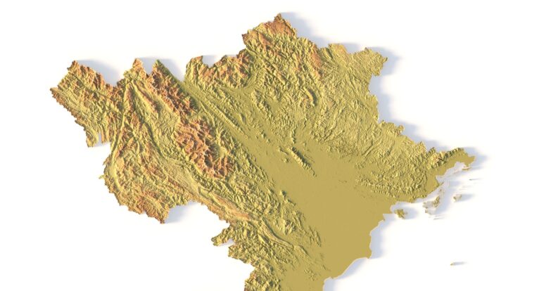 Digital elevation terrain of Vietnam in STL format