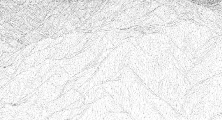 Wireframe view of the Costa Rica STL terrain model