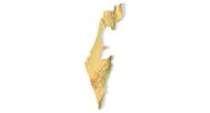 Printable Israel Map STL – Raised Relief Model