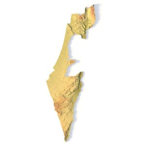 Printable Israel Map STL – Raised Relief Model