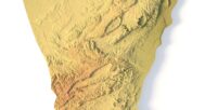 CNC Israel map carving model with realistic terrain