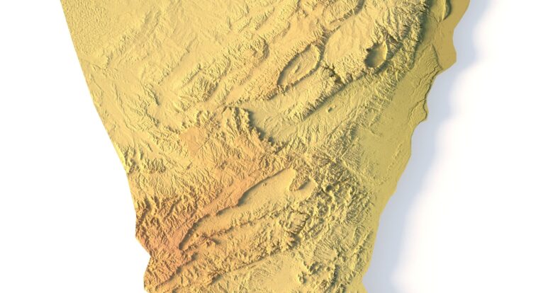 CNC Israel map carving model with realistic terrain