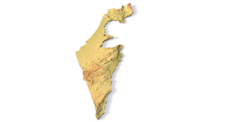 3D Printed Israel Relief Map