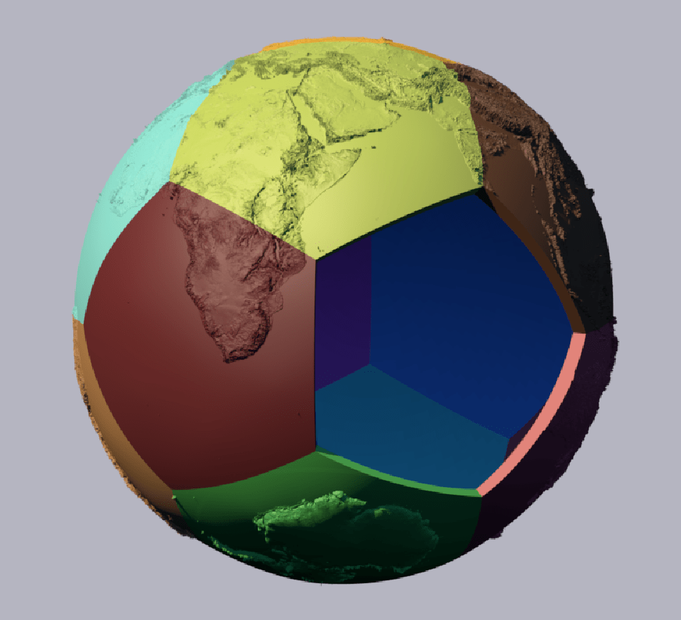 regular dodecahedrons (terrestrial topography) regular dodecahedrons (terrestrial topography)