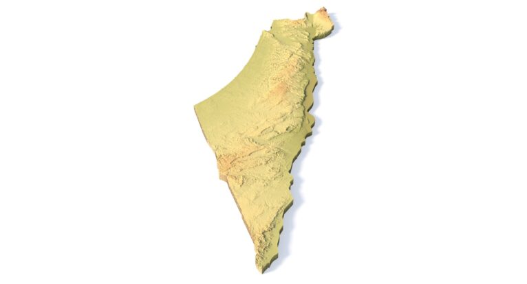 Gaza Strip included in Israel 3D map