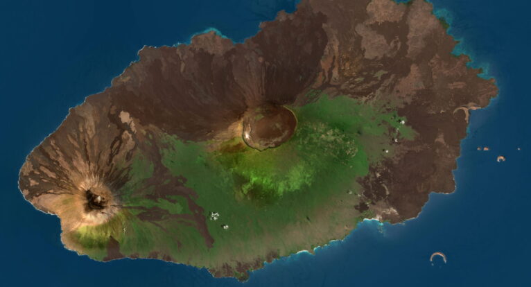 High detail terrain surface of Galapagos Islands 3D topographic model
