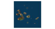 Galapagos Islands satellite texture on 3D terrain model